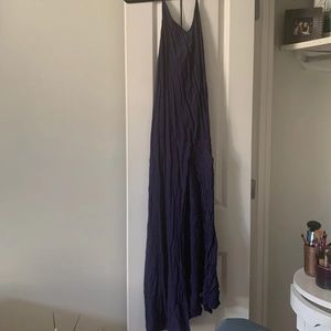 Blue maxi dress with slit